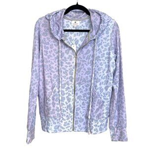 Sundry Animal Print Full Zip Hoodie Sweatshirt Top Sz Small NWT